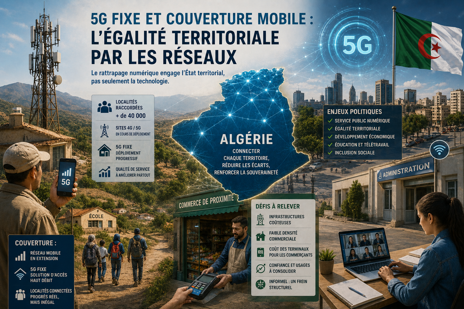 5G fixe et couverture mobile : l’égalité territoriale par les réseaux